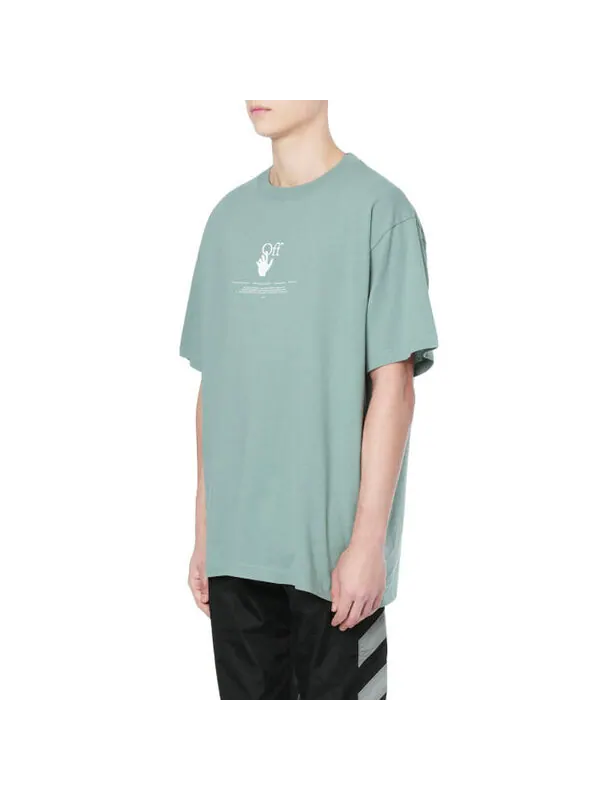 Футболка logo t-shirt 'green' Off-White — изображение 4 из 4, светлый зеленый