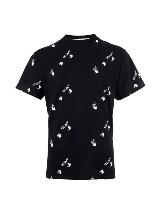 Футболка OFF-WHITE Logo Printing Short Sleeve Loose Fit Black — изображение 1 из 4, черный