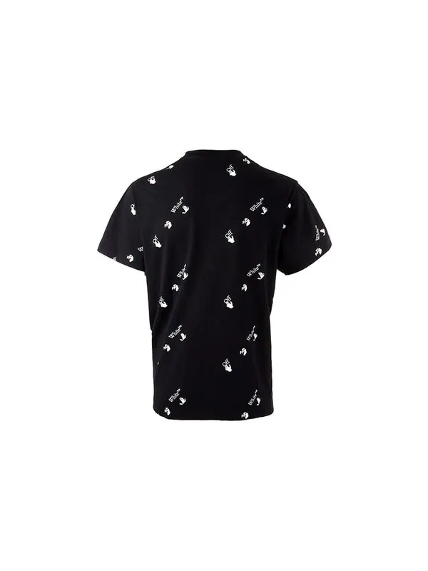 Футболка OFF-WHITE Logo Printing Short Sleeve Loose Fit Black — изображение 2 из 4, черный