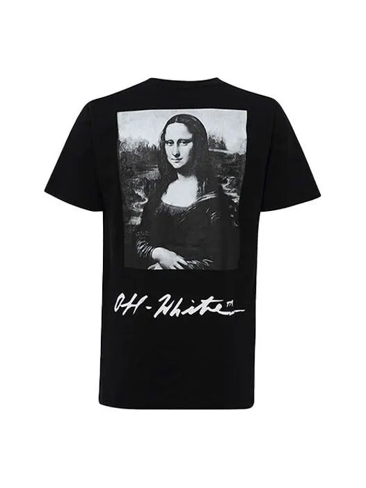 Футболка ss19 mona lisa print short sleeve Off-White — изображение 1 из 4, черный