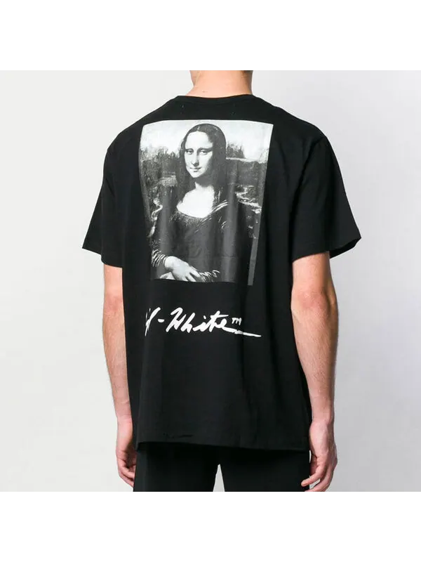 Футболка ss19 mona lisa print short sleeve Off-White — изображение 4 из 4, черный