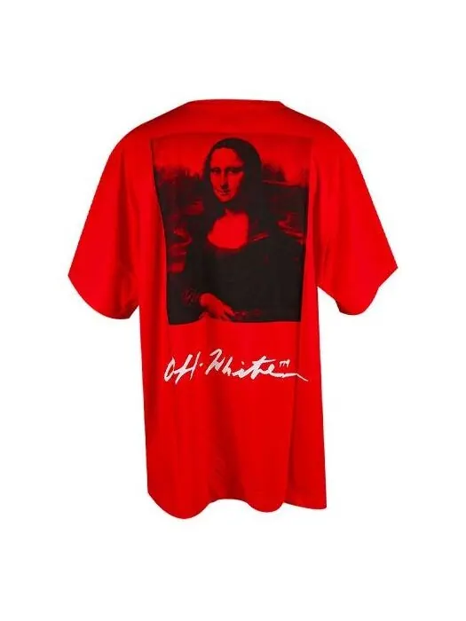 Футболка mona lisa oversized t-shirt 'red' Off-White — изображение 1 из 4, красный
