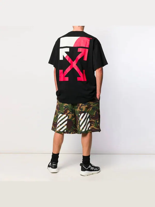 Футболка ss19 red arrow printing short-sleeve tee men black Off-White — изображение 3 из 4, черный