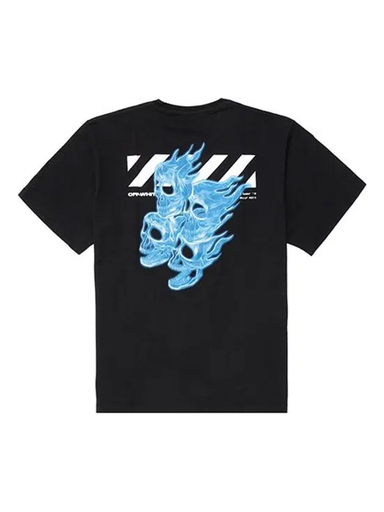 Футболка mens skeleton print short sleeve oversized Off-White — изображение 1 из 4, черный