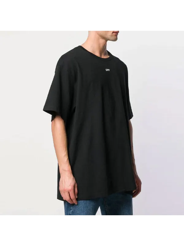Футболка mens skeleton print short sleeve oversized Off-White — изображение 3 из 4, черный