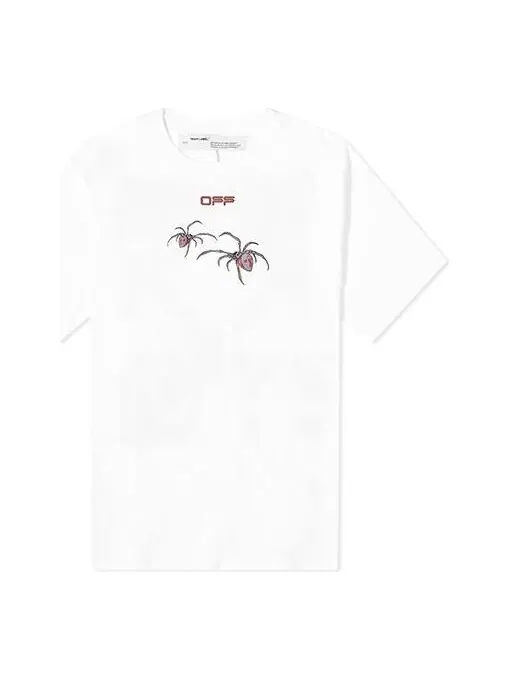 Футболка mens spider arachno arrow print sketch logo loose short sleeve Off-White — изображение 1 из 4, белый красный