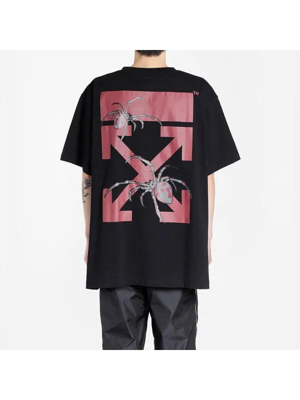 Футболка arachno arrow short-sleeve t-shirt 'black/bordeau' Off-White — изображение 3 из 4, черный красный