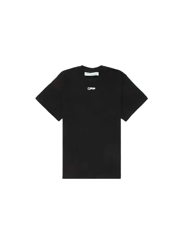 Футболка c/o virgil abloh men's black airport tape over tee Off-White — изображение 2 из 4, черный