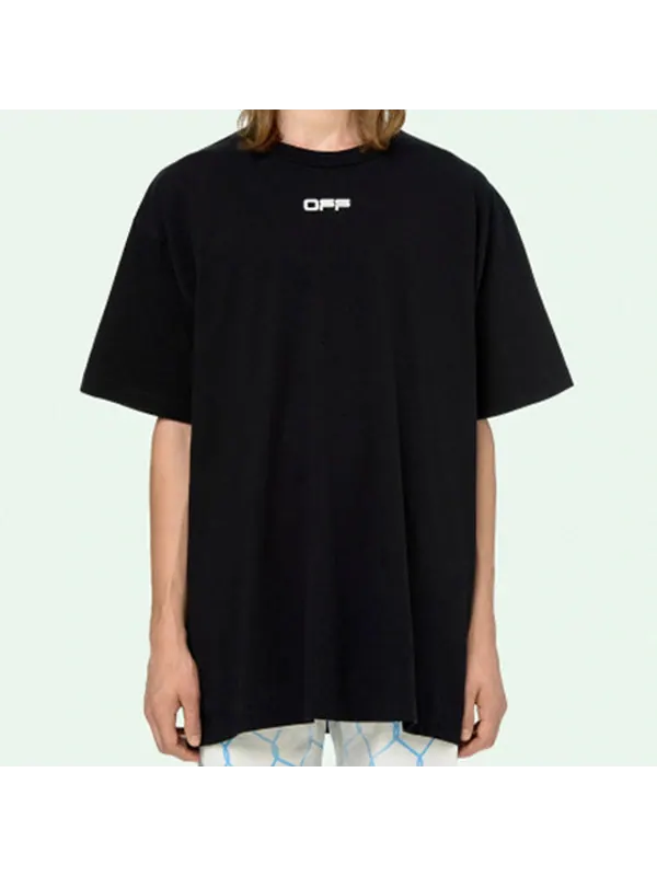 Футболка c/o virgil abloh men's black airport tape over tee Off-White — изображение 3 из 4, черный