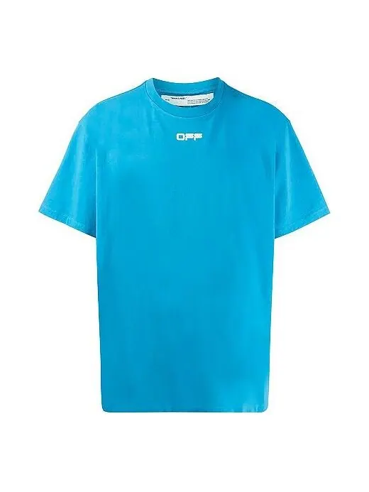 Футболка ss20 airport tape print for men blue Off-White — изображение 1 из 4, синий
