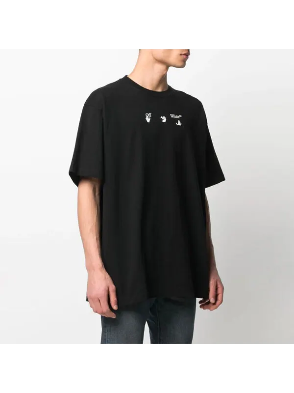 Футболка marker over tee 'black/white' Off-White — изображение 4 из 4, черный