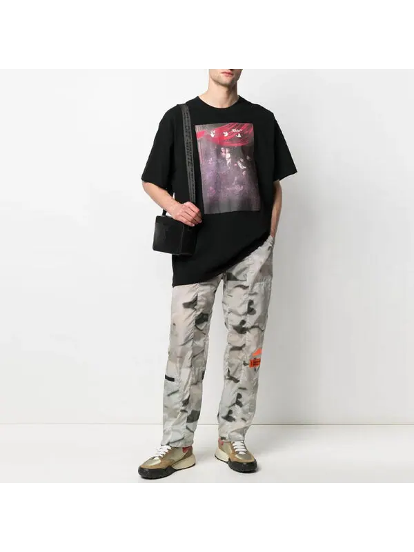 Футболка pattern arrow printing loose fit short sleeve black Off-White — изображение 3 из 4, черный