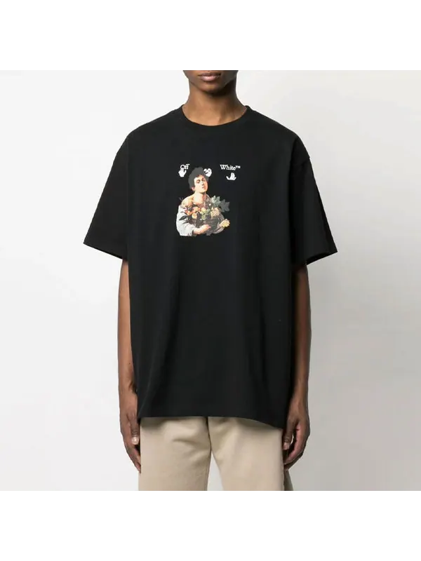 Футболка ss21 cartoon printing short sleeve loose fit black Off-White — изображение 2 из 4, черный