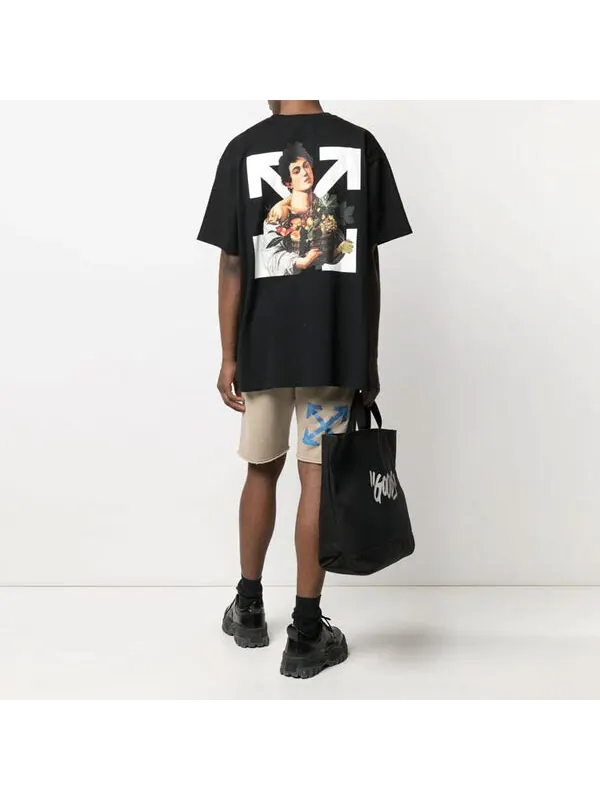 Футболка ss21 cartoon printing short sleeve loose fit black Off-White — изображение 3 из 4, черный