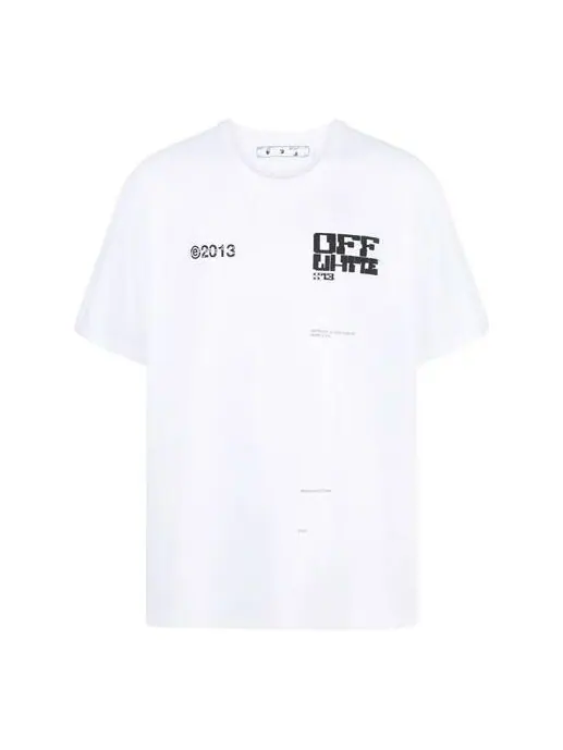 Футболка ss21 logo round neck short sleeve loose fit white Off-White — изображение 1 из 4, белый