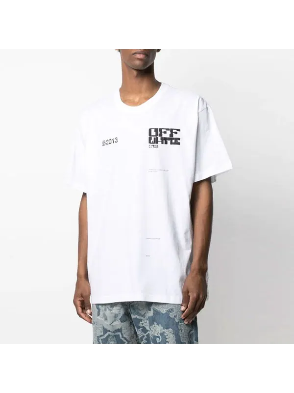 Футболка ss21 logo round neck short sleeve loose fit white Off-White — изображение 3 из 4, белый
