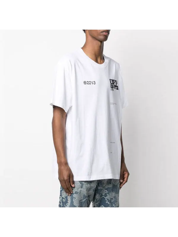 Футболка ss21 logo round neck short sleeve loose fit white Off-White — изображение 4 из 4, белый