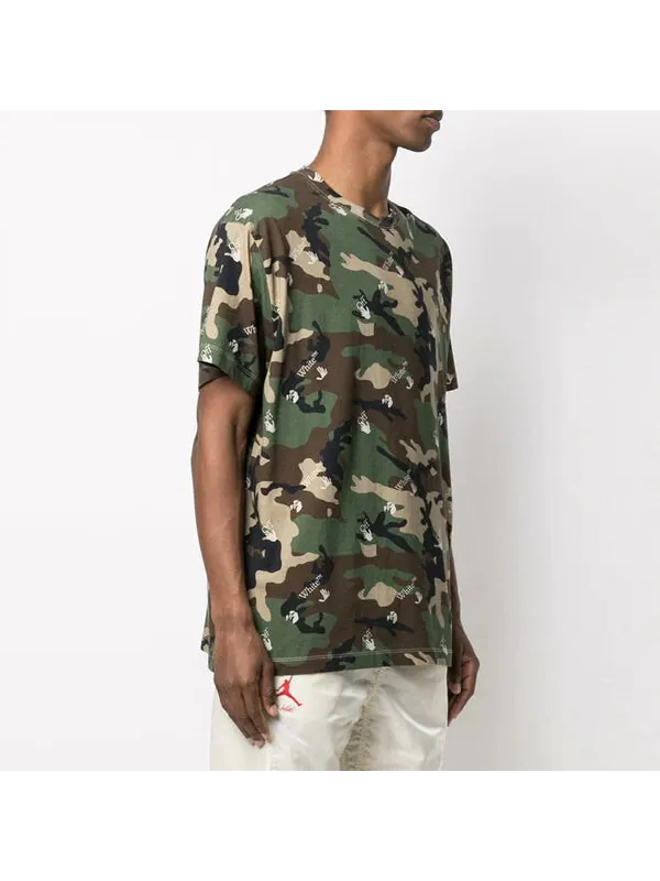 Футболка ss21 cozy camouflage pattern short sleeve loose fit camouflage Off-White — изображение 4 из 4, камуфляж