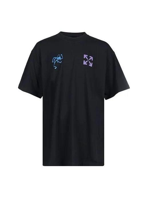Футболка 90s liquid over short-sleeve tee 'black/blue' Off-White — изображение 1 из 4, мульти