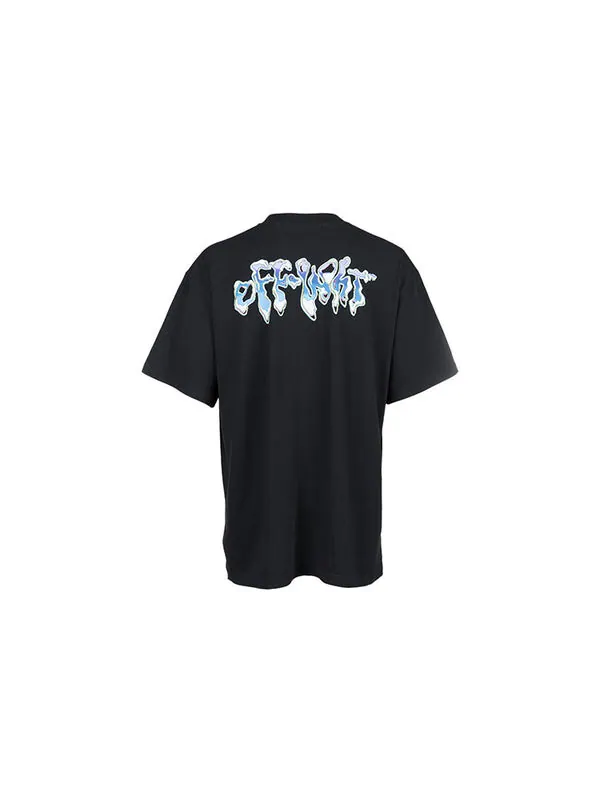 Футболка 90s liquid over short-sleeve tee 'black/blue' Off-White — изображение 2 из 4, мульти