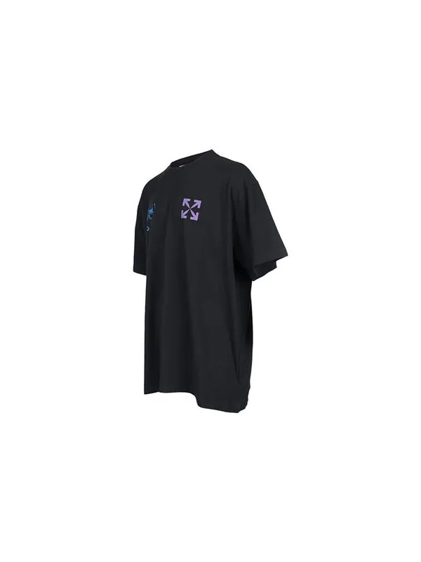Футболка 90s liquid over short-sleeve tee 'black/blue' Off-White — изображение 3 из 4, мульти
