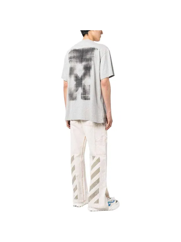 Футболка jumbo arrow-print cotton t-shirt 'grey' Off-White — изображение 2 из 3, серый