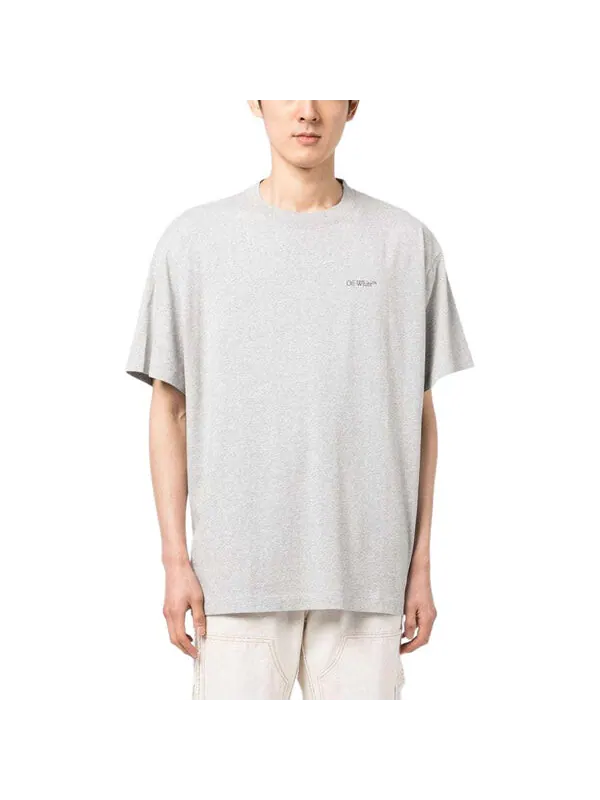Футболка jumbo arrow-print cotton t-shirt 'grey' Off-White — изображение 3 из 3, серый