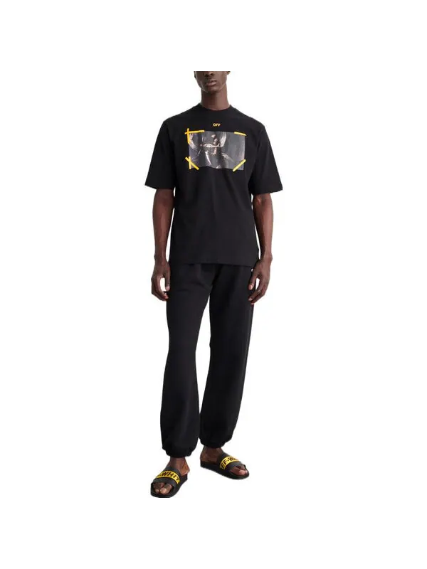 Футболка diag arrow caravaggio mercy skate tee 'black' Off-White — изображение 2 из 4, черный