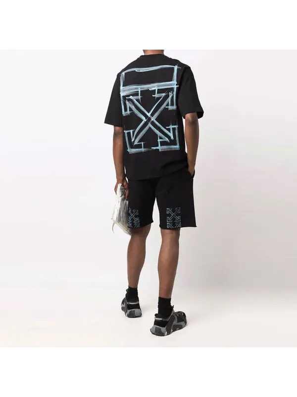 Футболка fw21 logo round neck short sleeve slim fit version black Off-White — изображение 3 из 4, черный