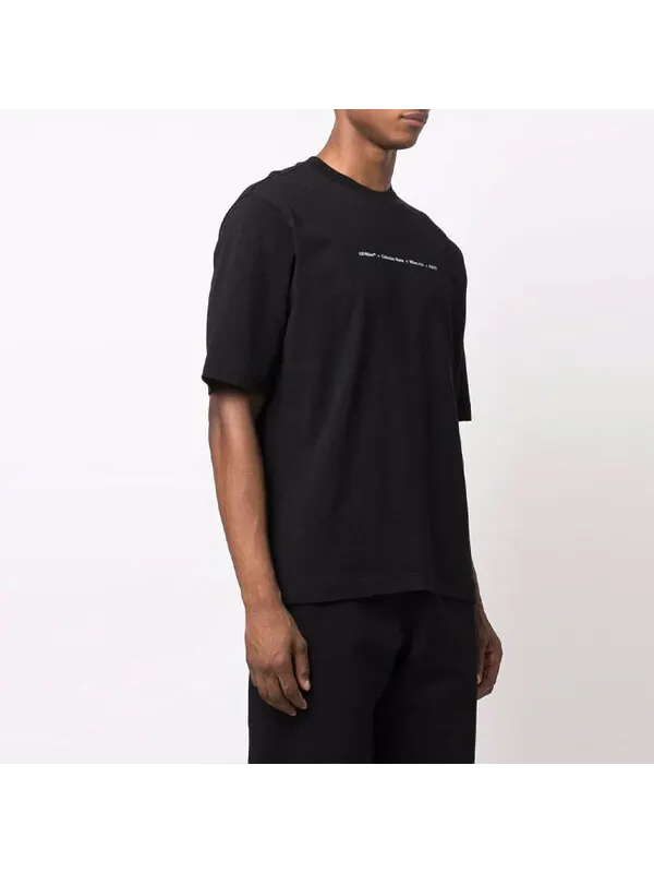 Футболка fw21 logo round neck short sleeve slim fit version black Off-White — изображение 4 из 4, черный