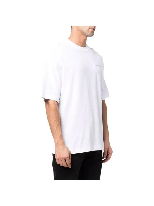 Футболка ss22 printing round neck pullover short sleeve ordinary version white Off-White — изображение 3 из 4, белый/черный