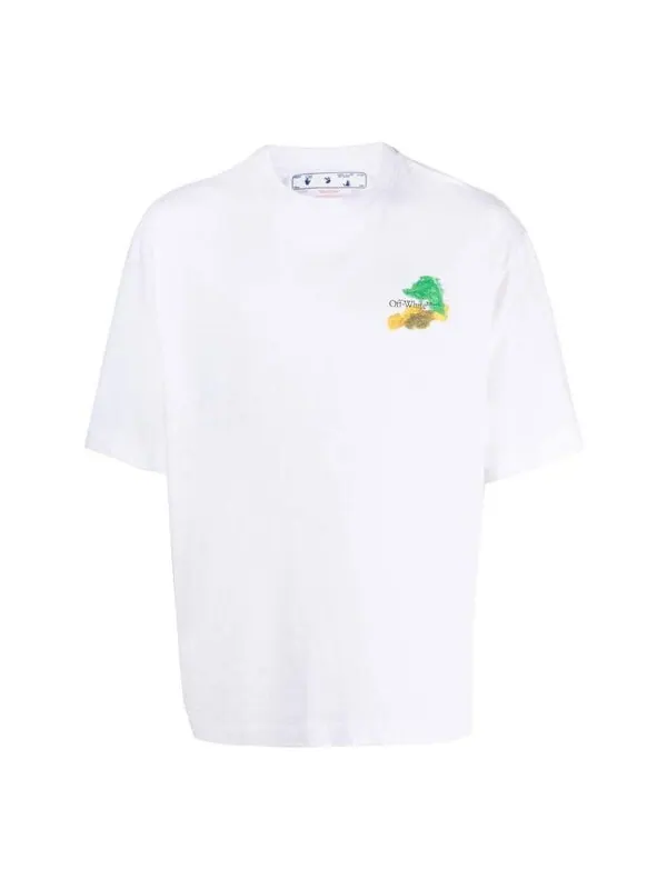 Футболка brush arrow over skate ss23 tee Off-White — изображение 1 из 4, белый/мульти