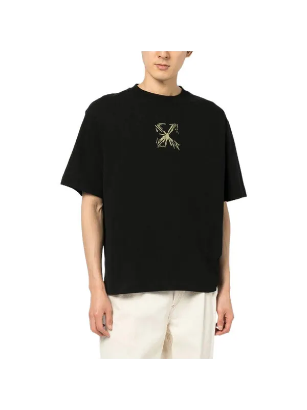 Футболка arrows-motif tee 'black' Off-White — изображение 2 из 4, белый