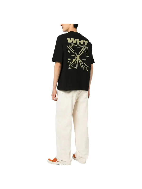 Футболка arrows-motif tee 'black' Off-White — изображение 4 из 4, белый