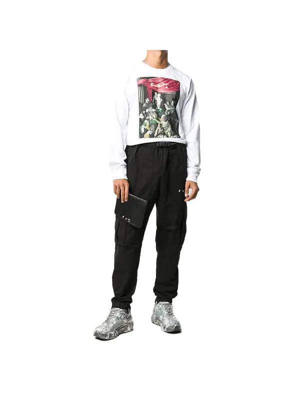 Футболка fw20 caravaggio print long sleeve swea Off-White — изображение 2 из 4, белый