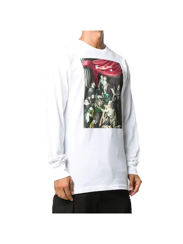 Футболка fw20 caravaggio print long sleeve swea Off-White — изображение 3 из 4, белый