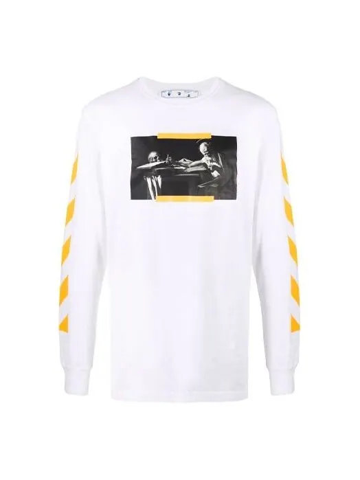 Футболка men's fw21 caravaggio painting long sleeves white t-shirt Off-White — изображение 1 из 4, белый