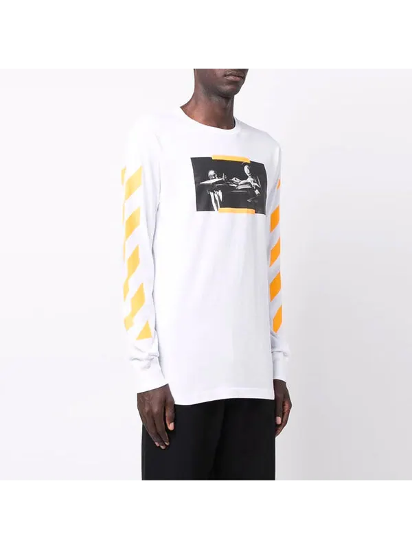 Футболка men's fw21 caravaggio painting long sleeves white t-shirt Off-White — изображение 4 из 4, белый