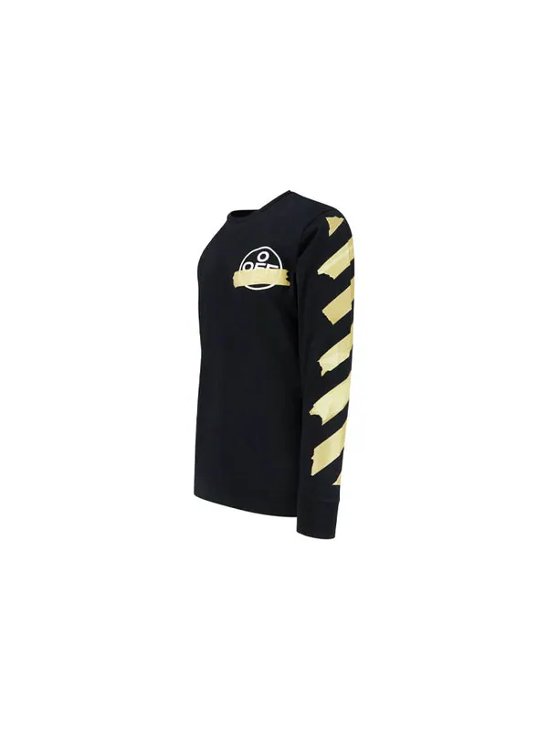 Футболка tape arrows long sleeve t-shirt 'black' Off-White — изображение 3 из 4, черный