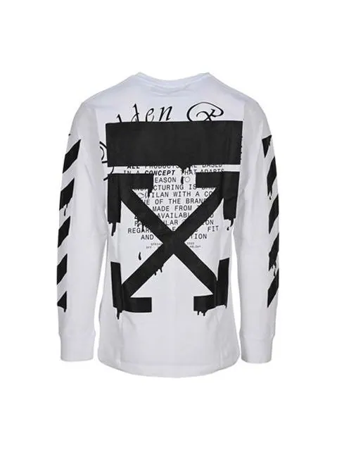 Футболка dripping arrows logo printing men white Off-White — изображение 1 из 4, белый