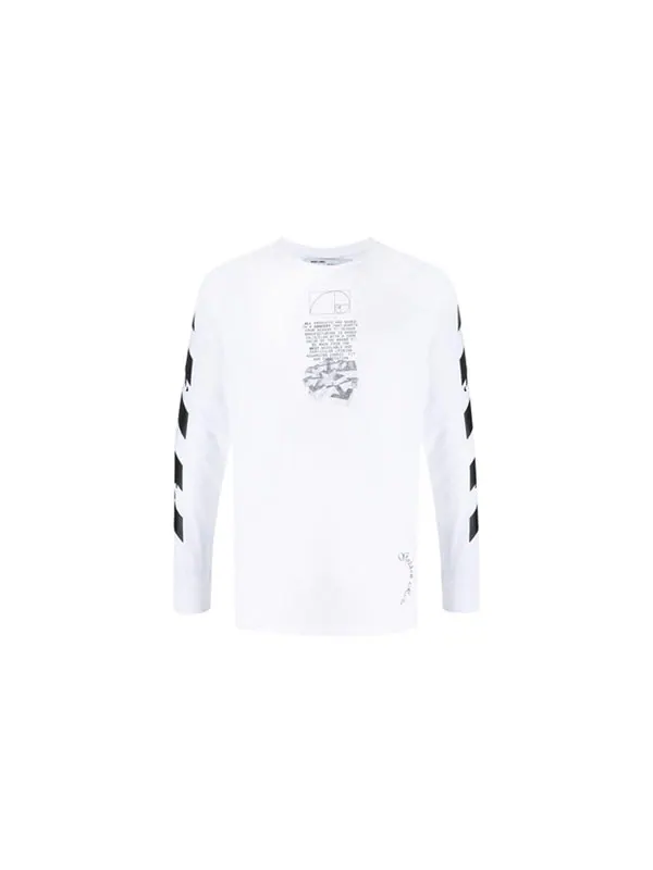 Футболка dripping arrows logo printing men white Off-White — изображение 2 из 4, белый