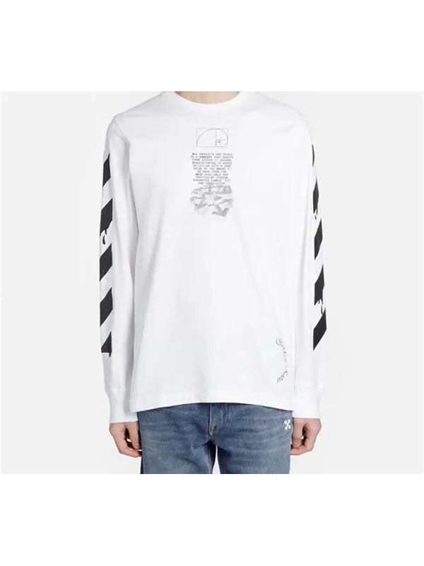 Футболка dripping arrows logo printing men white Off-White — изображение 3 из 4, белый