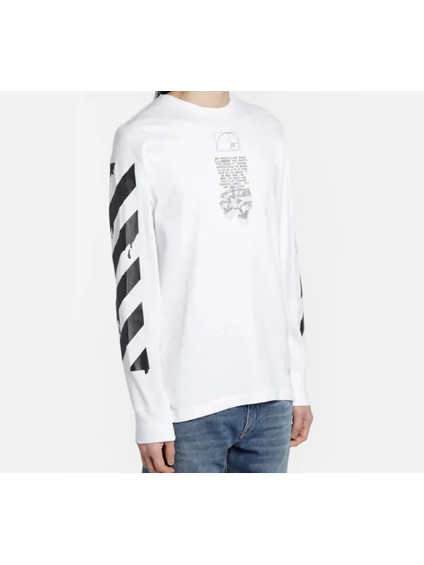 Футболка dripping arrows logo printing men white Off-White — изображение 4 из 4, белый