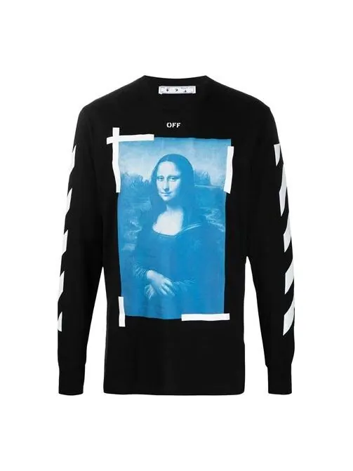 Толстовка Off-White Mona Lisa Long-Sleeve T-Shirt 'Black' — изображение 1 из 4, черный