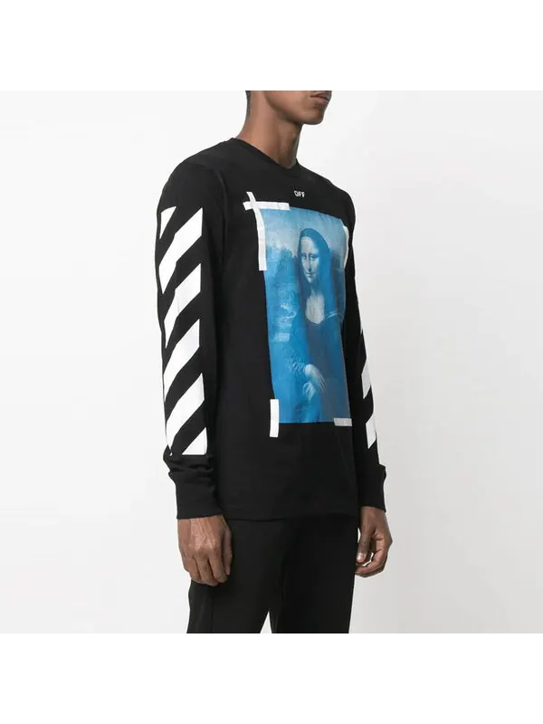 Толстовка Off-White Mona Lisa Long-Sleeve T-Shirt 'Black' — изображение 4 из 4, черный