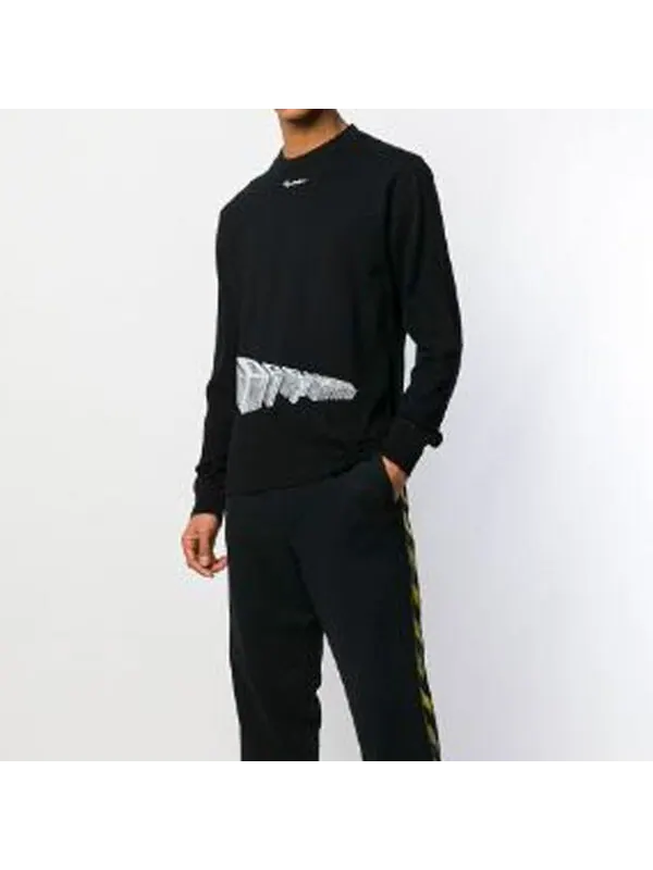 Толстовка men's 3d pattern pullover black Off-White — изображение 4 из 4, черный