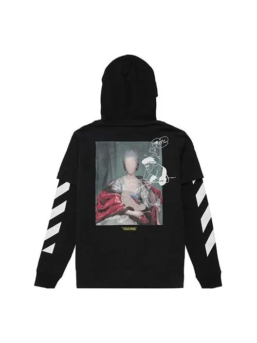 Толстовка c/o virgil abloh men's black diag mariana hooded tee Off-White — изображение 1 из 4, черный