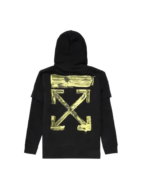 Толстовка back arrow printing drawstring black Off-White — изображение 1 из 4, черный
