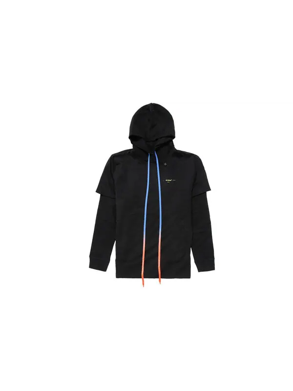 Толстовка back arrow printing drawstring black Off-White — изображение 2 из 4, черный