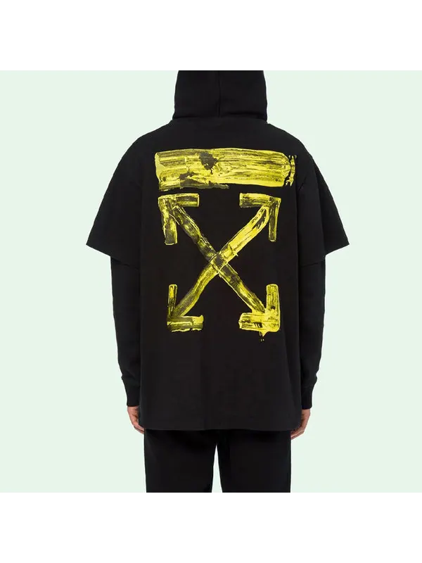 Толстовка back arrow printing drawstring black Off-White — изображение 4 из 4, черный